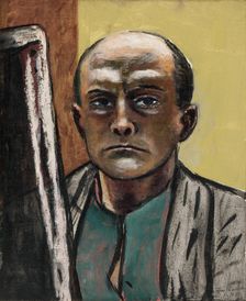 Self-Portrait in Olive and Brown, 1945. Creator: Max Beckmann