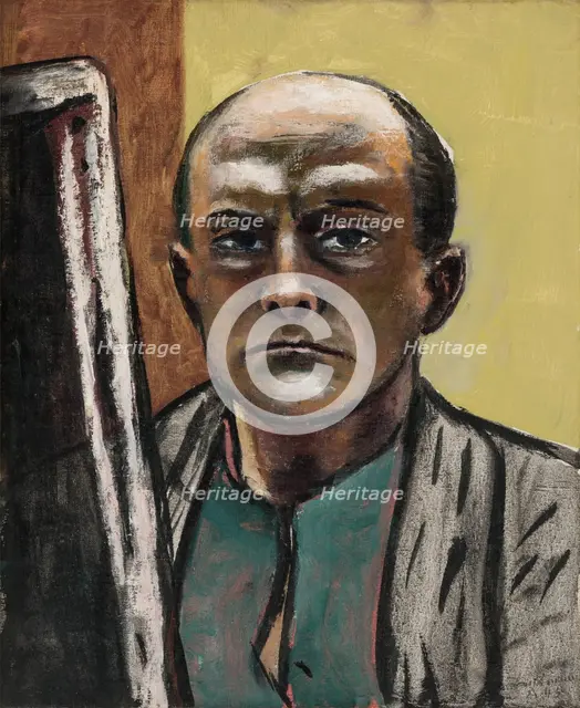Self-Portrait in Olive and Brown, 1945. Creator: Max Beckmann.