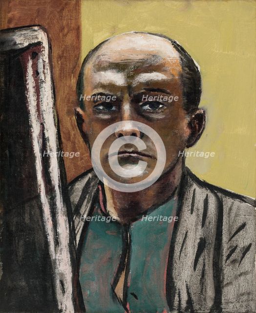 Self-Portrait in Olive and Brown, 1945. Creator: Max Beckmann.