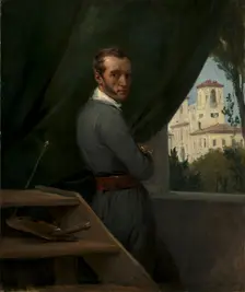 Self-Portrait in Rome, 1832. Creator: Horace Vernet (French, 1789-1863)