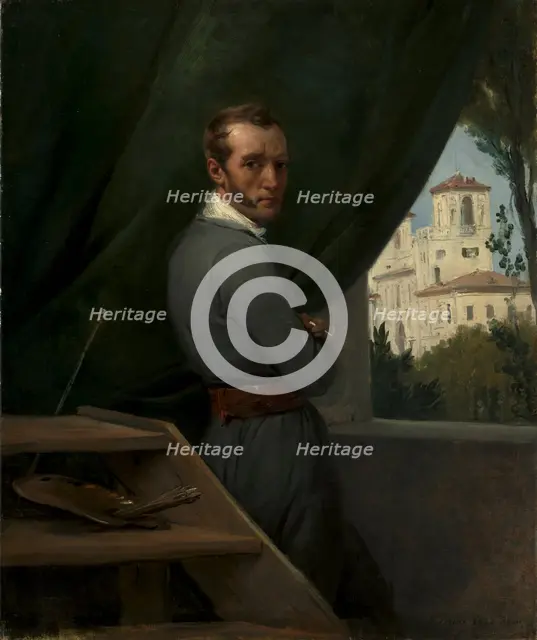 Self-Portrait in Rome, 1832. Creator: Horace Vernet (French, 1789-1863).
