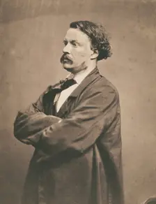 Self-portrait in smock Félix Nadar, 1855-1857. Creator: Nadar