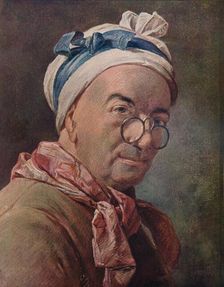 Self portrait in spectacles 1771. Artist: Jean-Simeon Chardin