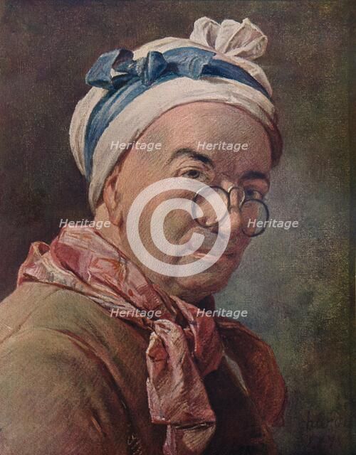 'Self portrait in spectacles', 1771. Artist: Jean-Simeon Chardin.