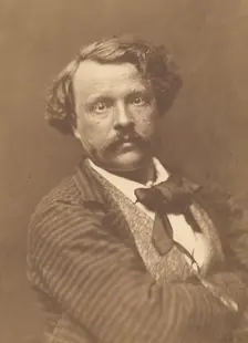 Self-portrait in striped coat, about 1856-1858. Creator: Nadar