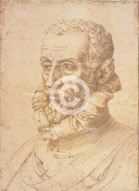 Self-Portrait (L'uomo di Lettere), 1587. Creator: Arcimboldo, Giuseppe (1527-1593).