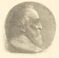 Self-Portrait, Medallion, No.1, 9th plate, 1905. Creator: Alphonse Legros