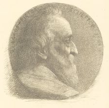 Self-Portrait, Medallion, No.1, 9th plate, 1905. Creator: Alphonse Legros