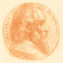 Self-Portrait, Medallion, No.2, 11th plate. Creator: Alphonse Legros