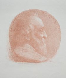 Self-Portrait, Medallion No. 2 (11th Plate). Creator: Alphonse Legros (French, 1837-1911)