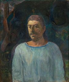 Self-portrait (Near the Golgotha) , 1896. Creator: Gauguin, Paul Eugéne Henri (1848-1903)