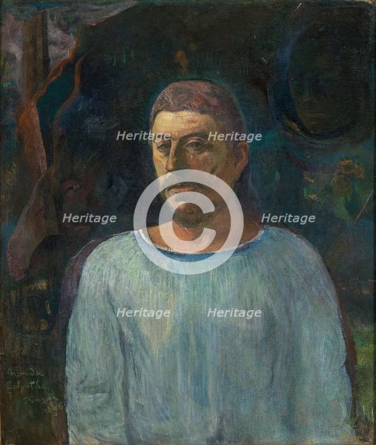Self-portrait (Near the Golgotha) , 1896. Creator: Gauguin, Paul Eugéne Henri (1848-1903).