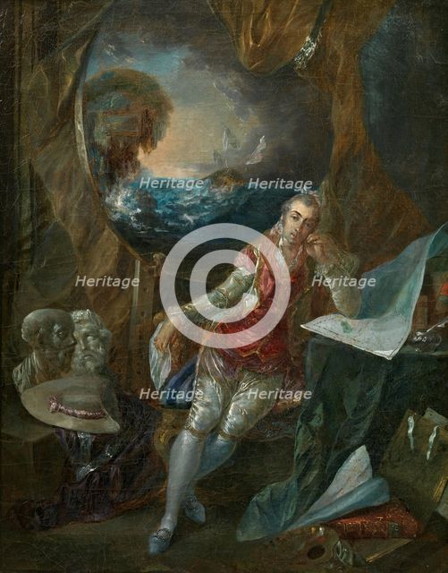 Self-portrait of the Artist in his Studio, 1777. Creator: Luis Paret y Alcazar.