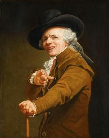 Self-portrait of the artist in the guise of a mocker, c. 1793. Creator: Ducreux, Joseph (1735-1802)