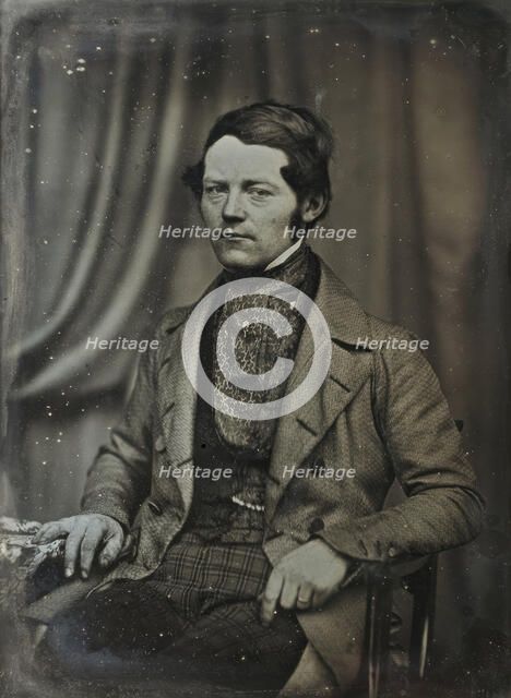 Self-portrait of the daguerreot typist and manufacturer Johan Wilhelm Bergström (1812-1881), c1850.  Creator: Mats Landin.