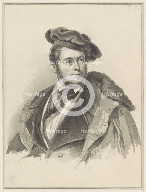 Self -portrait of Willem George Frederik Heijmans, 1825-1868. Creator: Willem George Frederik Heijmans.