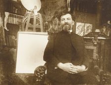 Self-Portrait of Alphonse-Marie Mucha, negative about 1900; print about 1980. Creator: Alphonse Mucha
