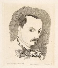 Self Portrait of Charles Baudelaire, pub. 1869. Creator: Charles Pierre Baudelaire (1821 - 1867)