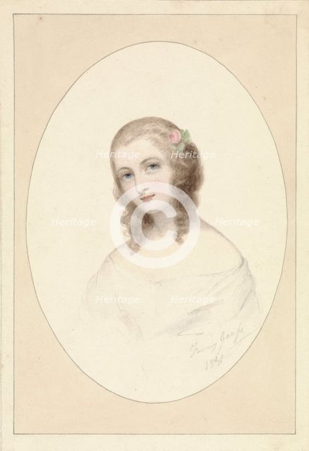 Self-portrait of Fanny Geefs-Corr, 1841. Creator: Fanny Geefs.