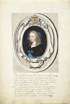 Self-portrait of Gesina ter Borch in a cartouche, 1660. Creator: Gesina ter Borch