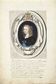 Self-portrait of Gesina ter Borch in a cartouche, 1660. Creator: Gesina ter Borch
