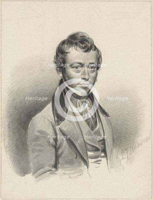 Self -portrait of Lambertus Johannes Hansen, 1840. Creator: Lambertus Johannes Hansen.