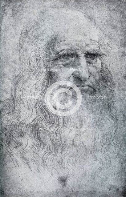 Self Portrait of Leonardo da Vinci, c1512-1515 (1954). Artist: Leonardo da Vinci