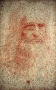 Self portrait of Leonardo da Vinci, Italian painter, sculptor, engineer and architect, c1513. Artist: Leonardo da Vinci