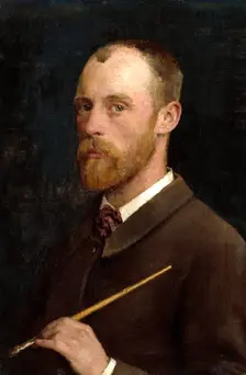 Self-portrait of Sir George Clausen, R.A., 1882. Creator: George Clausen