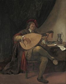 Self- Portrait playing the Lute, 1663. Creator: Jan Steen
