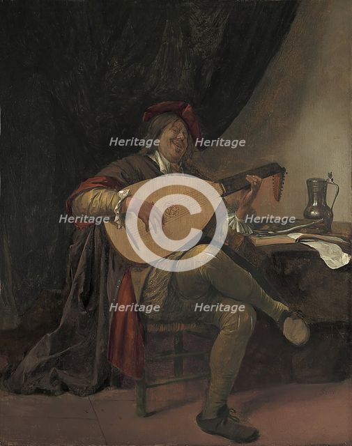 Self- Portrait playing the Lute, 1663. Creator: Jan Steen.