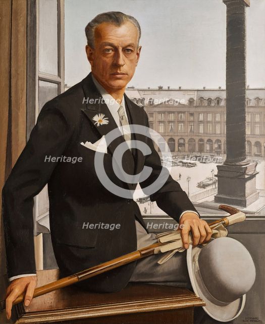 Self-portrait, Place Vendôme, c1932. Creator: Boutet de Monvel, Bernard (1881-1949).