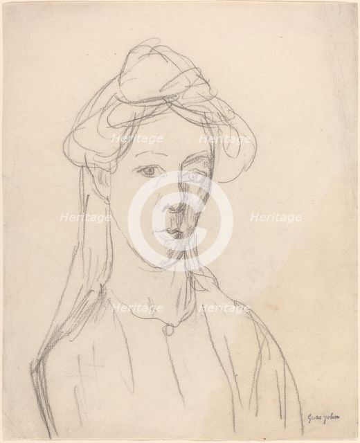 Self-Portrait, probably 1907/1909. Creator: Gwendolen Mary John.