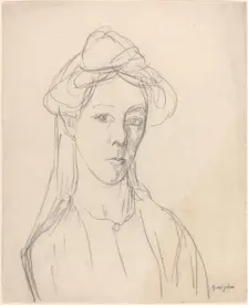 Self-Portrait, probably 1907/1909. Creator: Gwendolen Mary John
