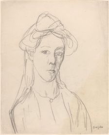 Self-Portrait, probably 1907/1909. Creator: Gwendolen Mary John