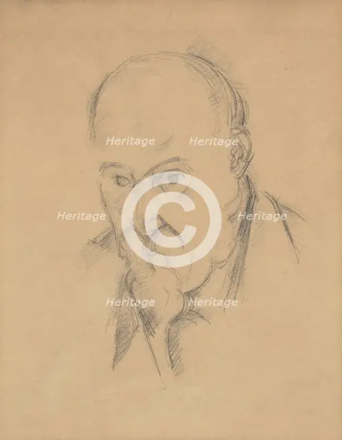 Self-Portrait [recto], 1897/1900. Creator: Paul Cezanne.