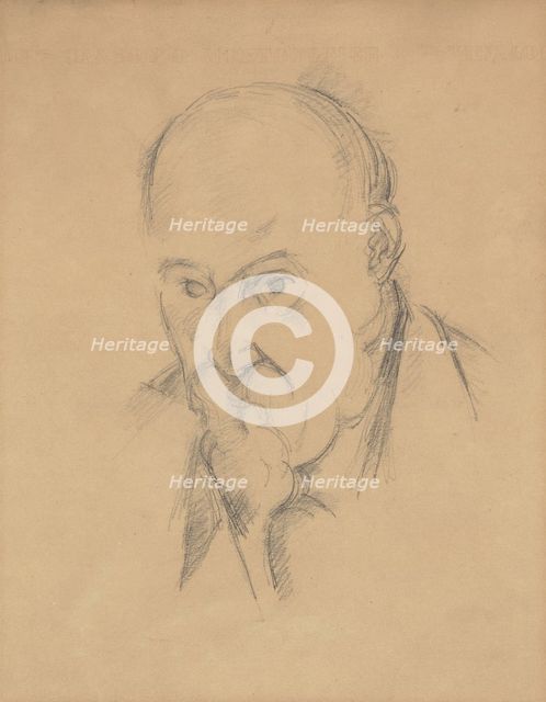 Self-Portrait [recto], 1897/1900. Creator: Paul Cezanne.