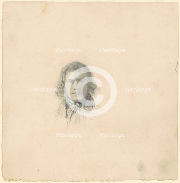 Self-Portrait [recto], c. 1830s. Creator: Seth Wells Cheney.