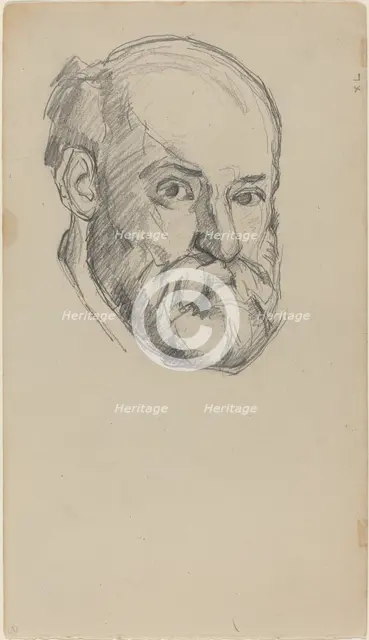 Self-Portrait [recto], c. 1880/1882. Creator: Paul Cezanne.