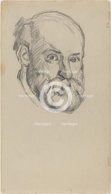 Self-Portrait [recto], c. 1880/1882. Creator: Paul Cezanne.