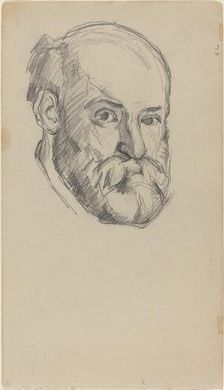 Self-Portrait [recto], c. 1880/1882. Creator: Paul Cezanne