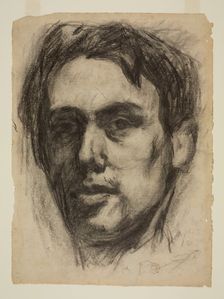 Self-Portrait (recto), Sketch (verso), 1909. Creator: Hans Richter