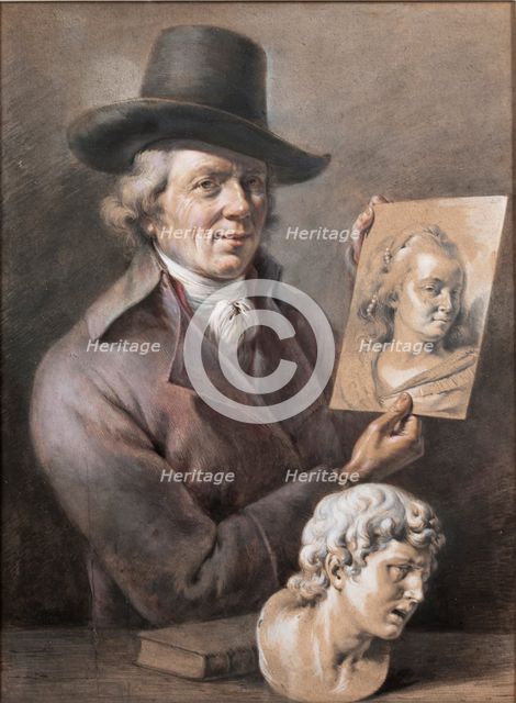 Self-Portrait, Second Half of the 18th cen.. Creator: Boissieu, Jean-Jacques, de (1736-1810).