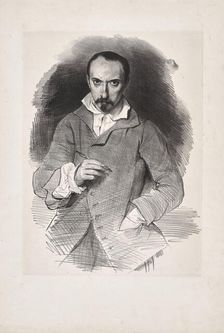 Self-Portrait, Second quarter of the 19th cen. Creator: Devéria, Achille (1800-1857)