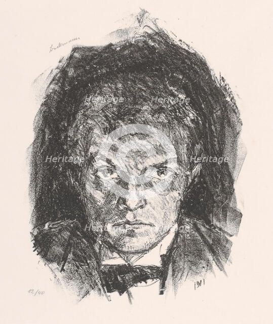 Self-Portrait (Selbstbildnis), 1911. Creator: Max Beckmann.