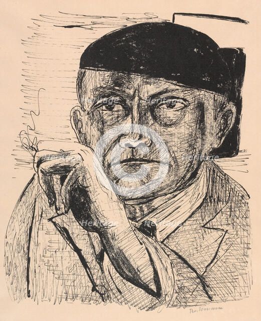 Self-Portrait (Selbstbildnis), 1946. Creator: Max Beckmann.