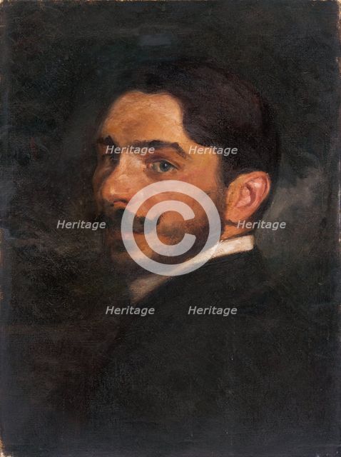 Self-Portrait (Self-Portrait in a Dark Coat), 1900-1905. Creator: Milan Thomka Mitrovsky.