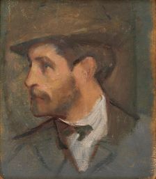 Self-Portrait - Small, around 1900. Creator: Milan Thomka Mitrovsky