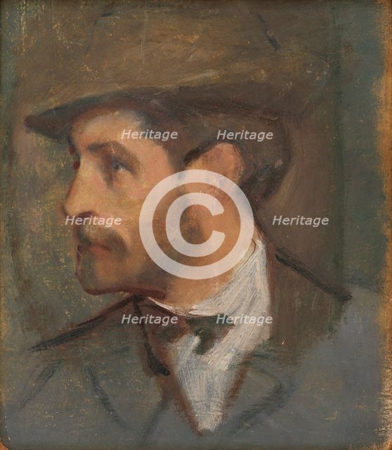 Self-Portrait - Small, around 1900. Creator: Milan Thomka Mitrovsky.