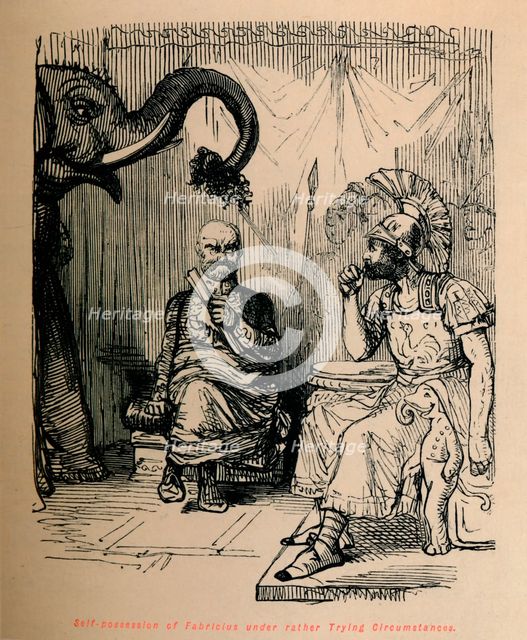 'Self-posession of Fabricius under rather Trying Circumstances', 1852. Artist: John Leech.